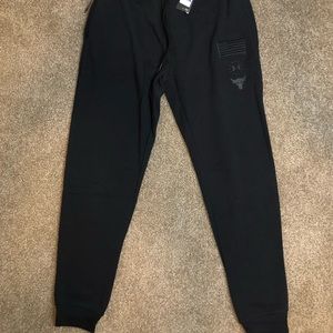 Under Armour Project Rock Joggers Black Mens Size XL